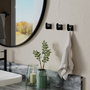 Wallity Luxa Metal Hanger Negro Set de 3
